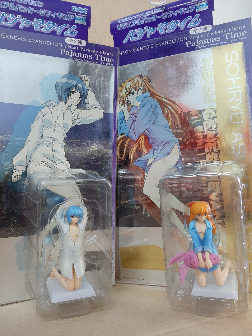 Details about   Evangelion Rei & Asuka Extra Pajamas Time Hikari ver Set of 2 PVC Figures Sega 