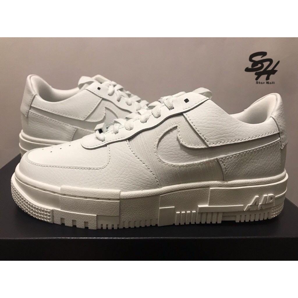 NIKE AIR FORCE 1 AF1 Pixel 全白 解構 CK6649-102