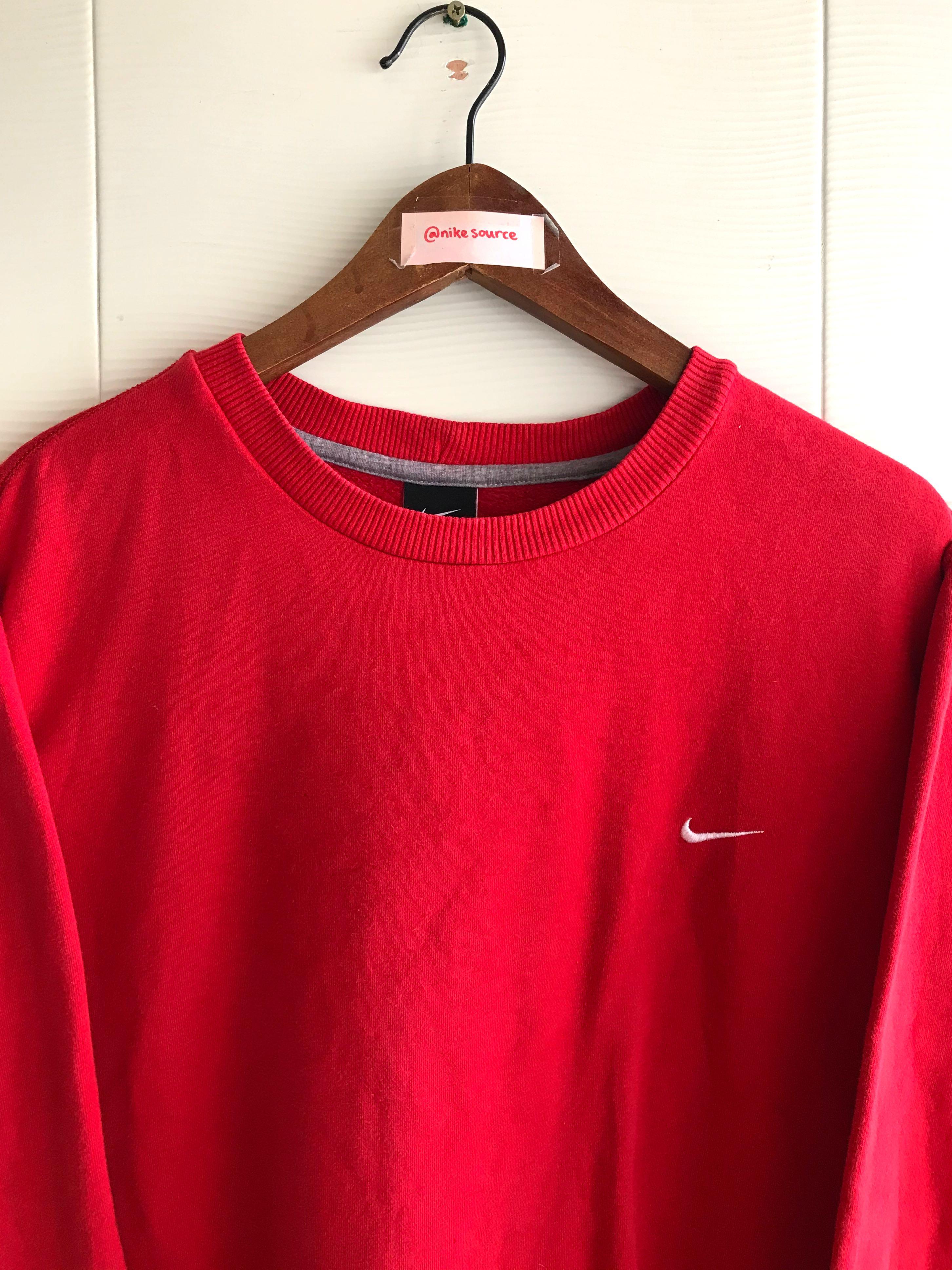 Nike mini swoosh sweatshirt red x vtg