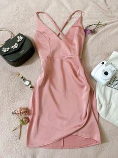 Nude pink bodycon dress