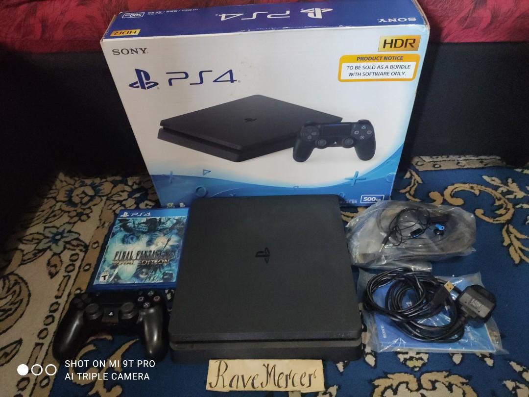 PS4 Slim 500GB Complete no Game, Video Gaming, Video Game Consoles 