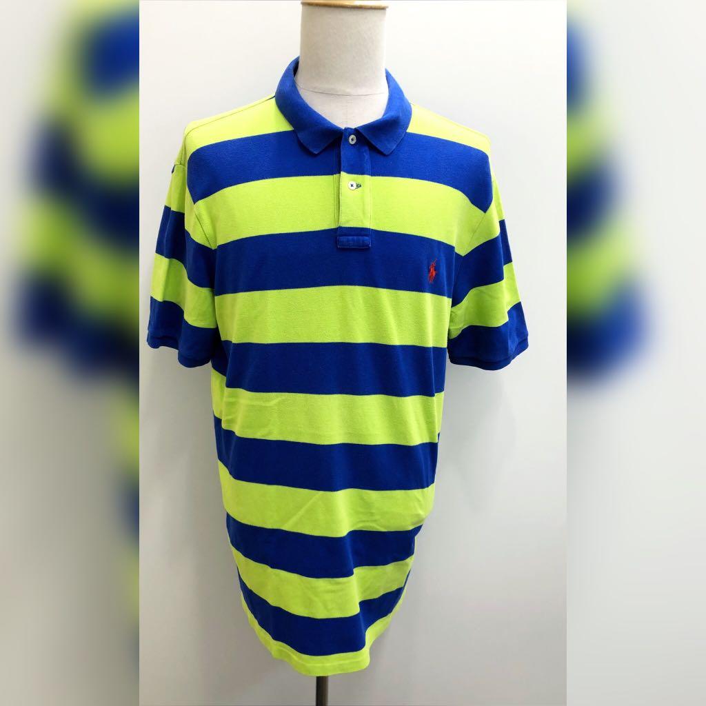 Blue and lime green sale shirt