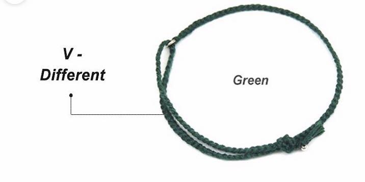 Bts v shop thread bracelet
