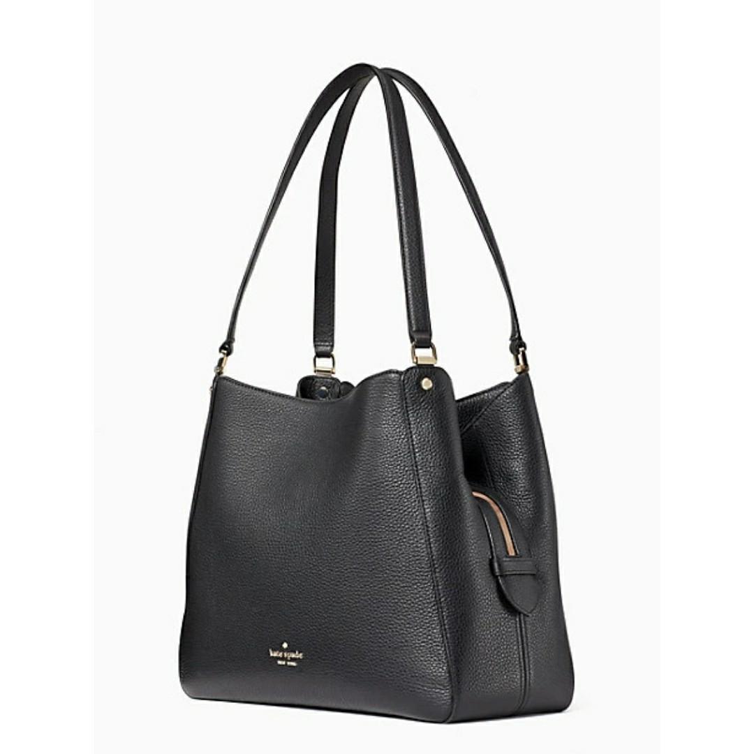 SALES Kate Spade Leila Medium Triple Compartment Shoulder Bag Moonlight/  Black, Women's Fashion, Bags & Wallets, Cross-body Bags on Carousell