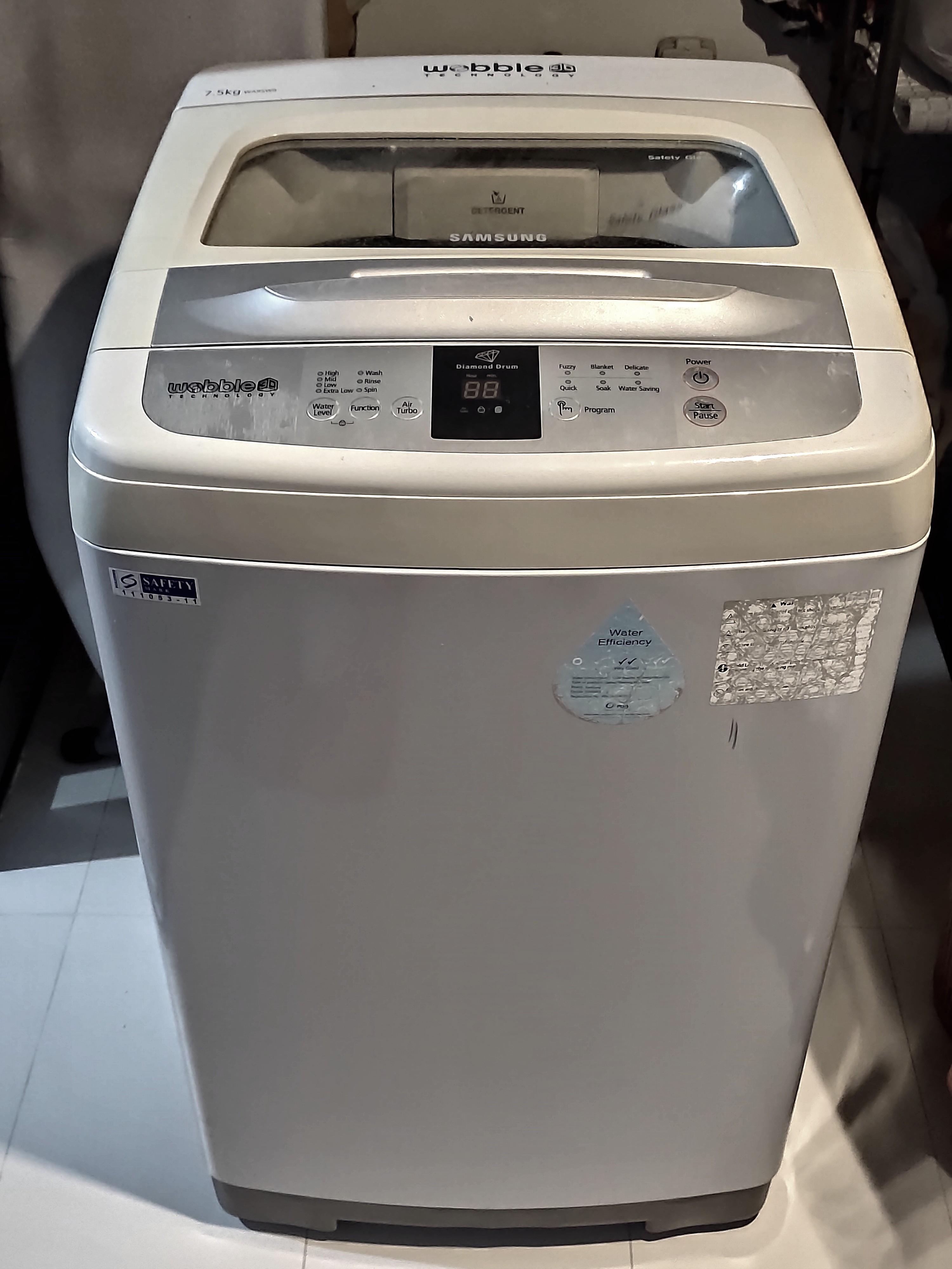 Samsung Washing Machine Wobble 3D WA95W9, TV & Home Appliances, Washing