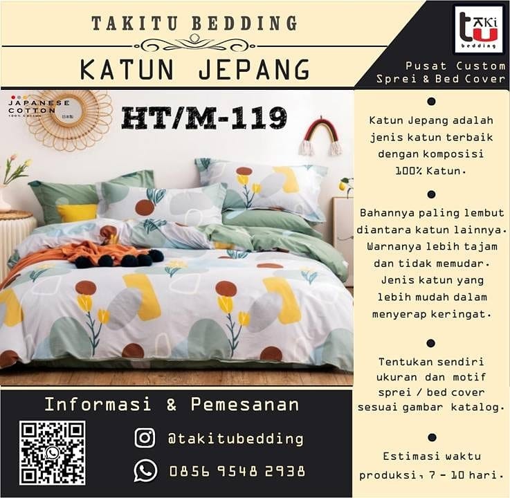 Sprei Set Bed Cover Katun Jepang Perabotan Rumah Di Carousell