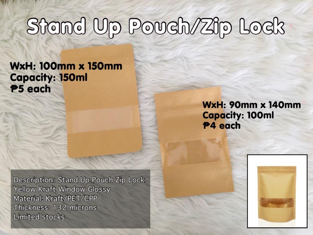 Stand Up Pouch / Zip Lock / Kraft (Category: Food Organization & Storage) located in Taytay. Submitted by kjiandeclutters (Listing ID 1082005167, Image 1). Description: refer to picture for the details.