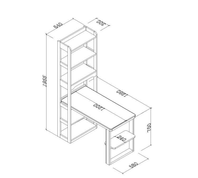 Study table with shelf, Furniture & Home Living, Furniture, Tables