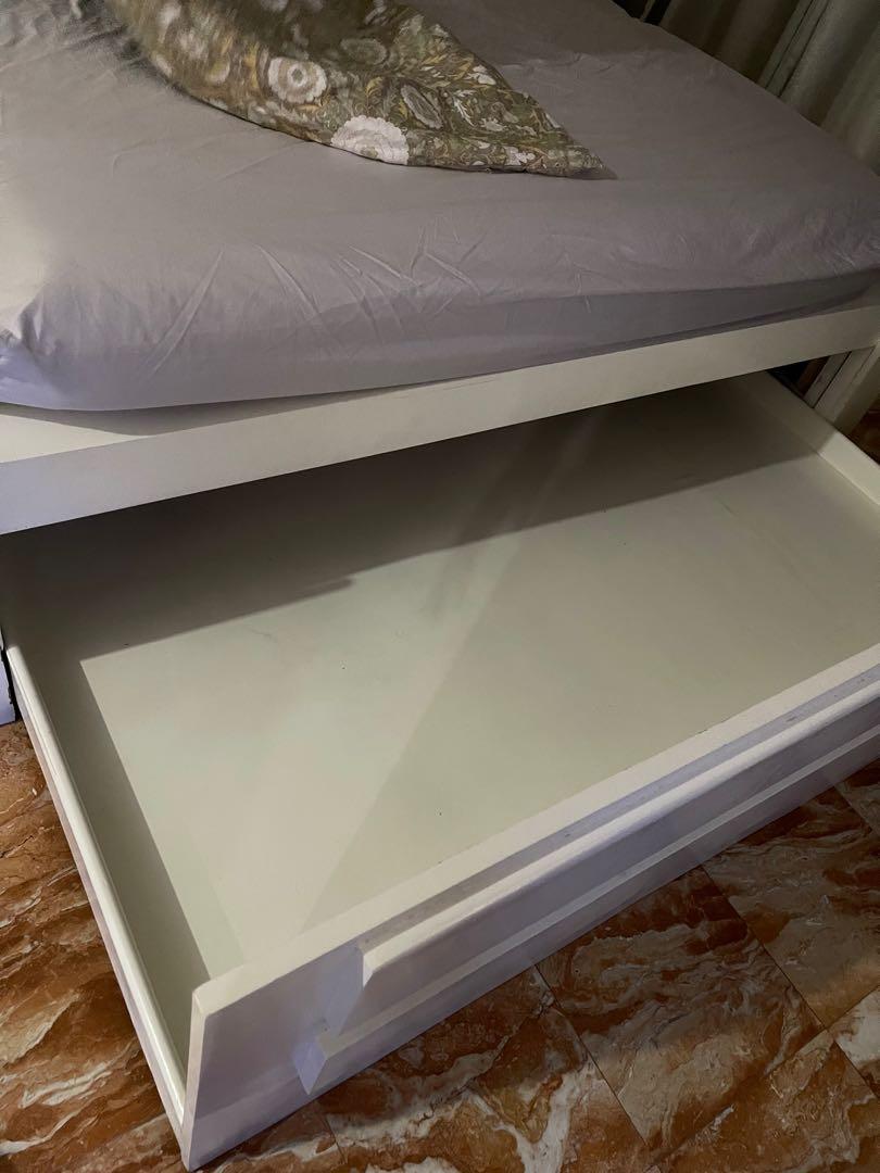 Super durable pure wood bed with pull out (Category: Bed Frames & Mattresses) located in Marikina City. Submitted by feistyboutique (Listing ID 1082004987, Image 2). Description: Bed Size 76x70 Standard queen size bed pull out...