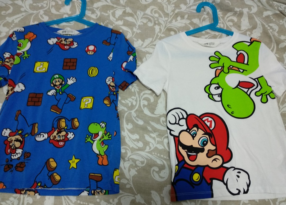 Super Mario t-shirts from H&M, Babies & Kids, Babies & Kids Fashion on  Carousell