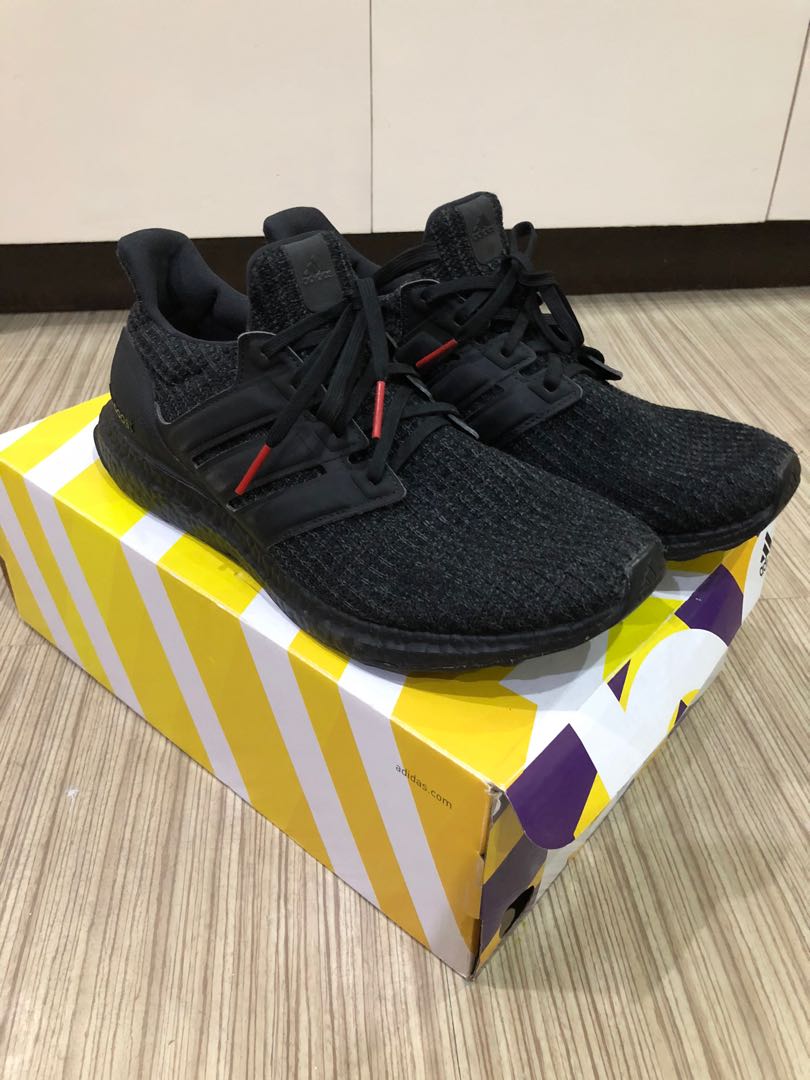 Adidas ultra boost triple black shop red