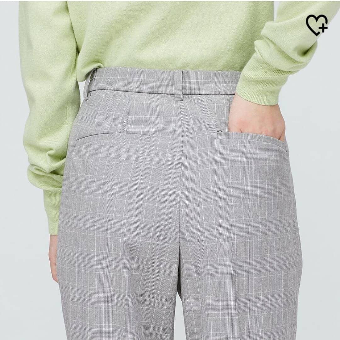 Uniqlo 女裝灰色格紋西裝褲 （分類：裙）位於 Hong Kong。 由 852clearance 提交（商品編號 1081991768，圖片 4）。簡介： 只試穿 原價：$199。
