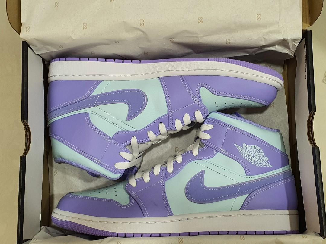 air jordan mid 1 purple aqua