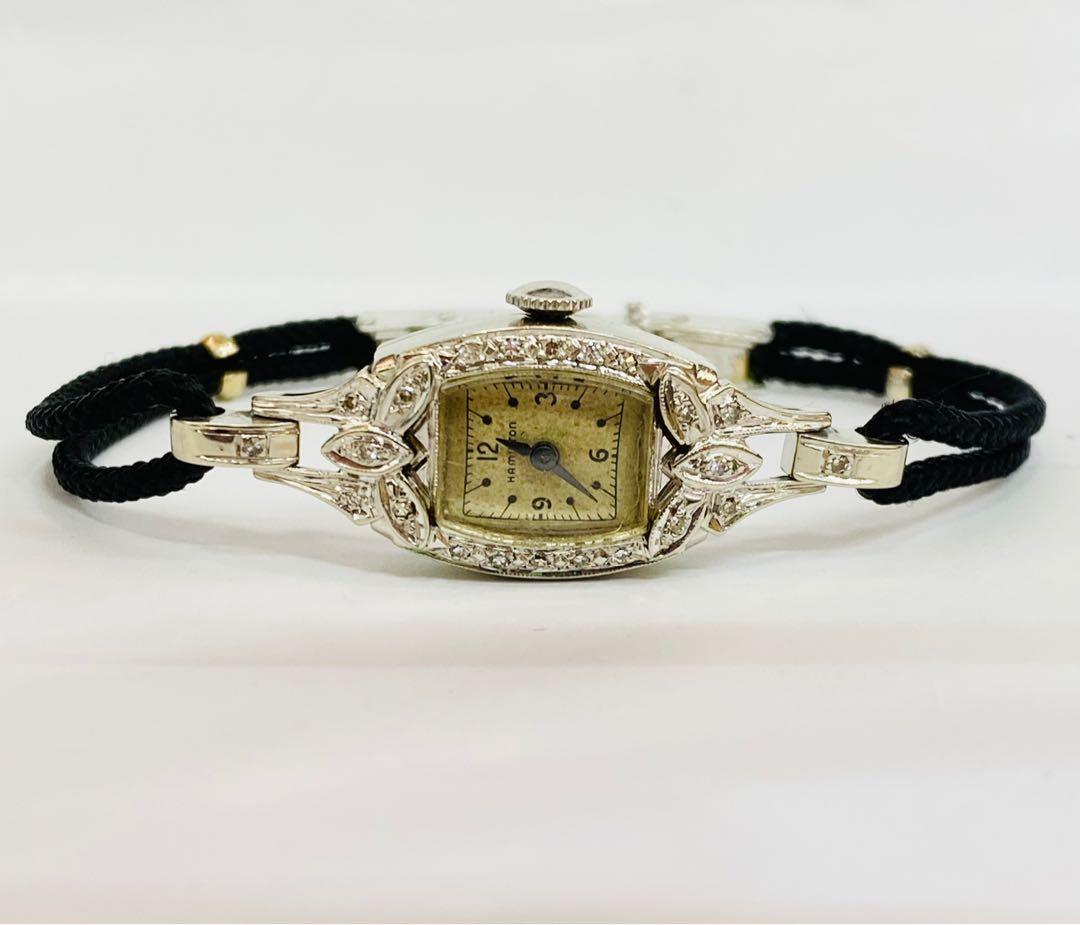 Hamilton 14k online gold diamond watch