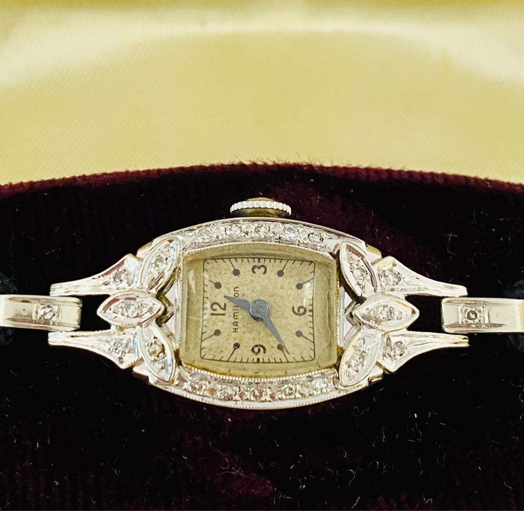Vintage Hamilton solid 14K white gold diamond watch Jkool08 Hobbies Toys Memorabilia Collectibles Vintage Collectibles on Carousell