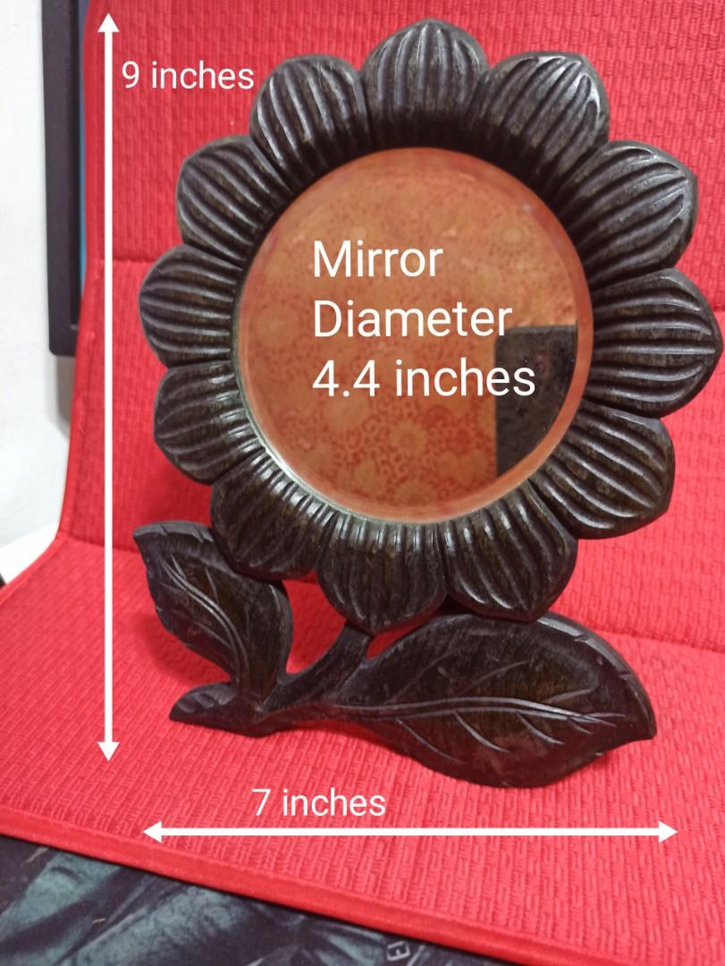 Vintage Small Stand Mirror Wood Carving, Hobbies & Toys, Memorabilia