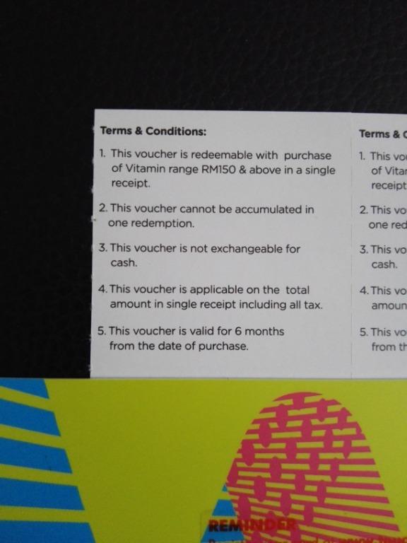 Watsons vitamin voucher RM10, Tickets & Vouchers, Vouchers on Carousell