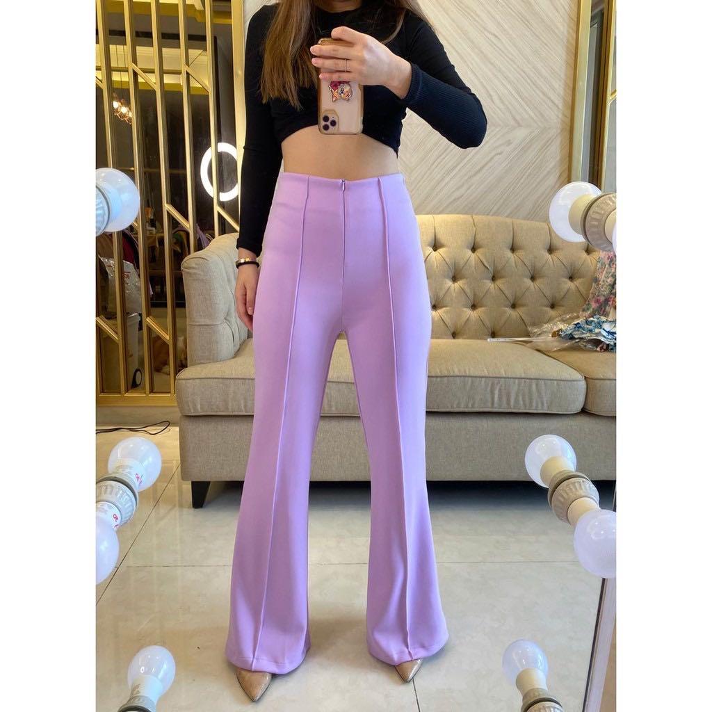 Zara Straight Slit Pants, Women's Fashion, Bottoms, Other Bottoms on  Carousell