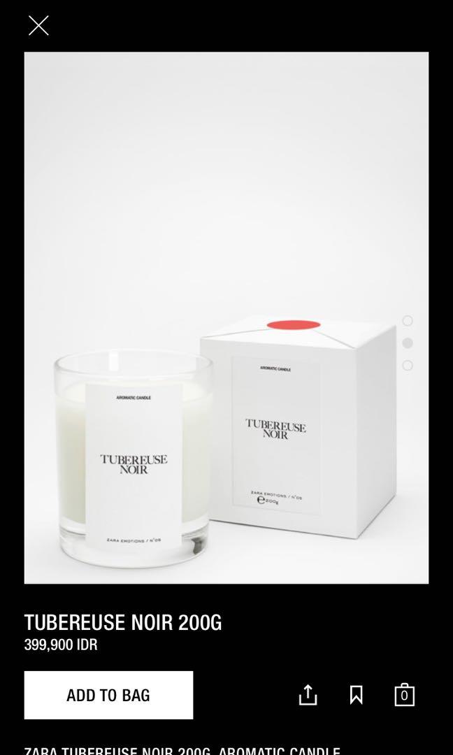 Zara tubereuse noir 2025 candle