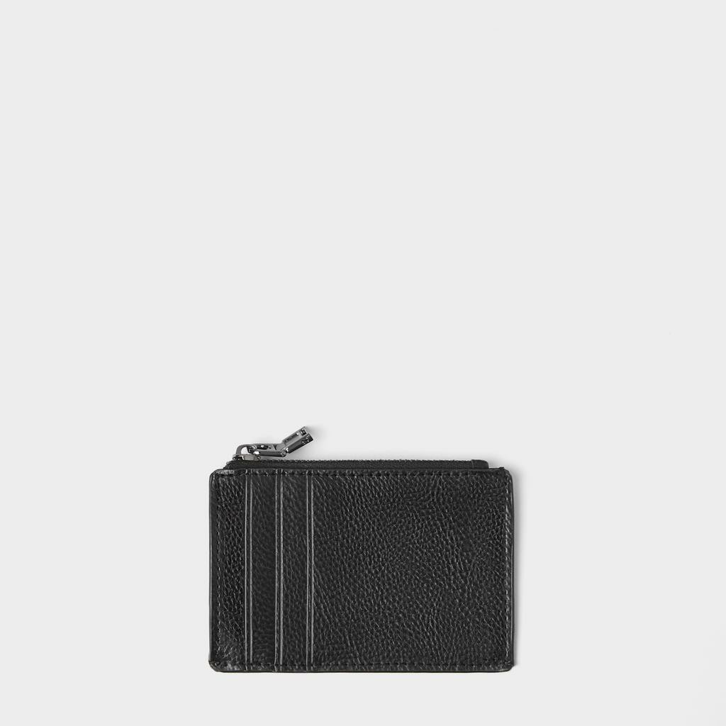 ZARA MONOCHROME BLACK CARD HOLDER WITH COIN POUCH, Men's Fashion
