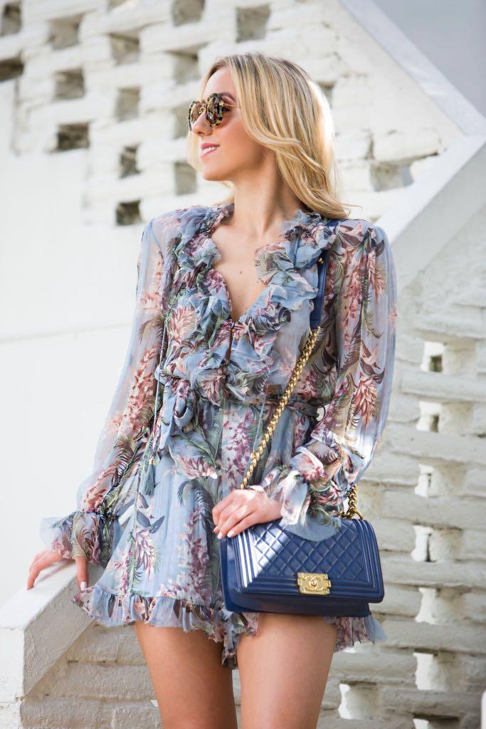 Zimmermann online blue playsuit