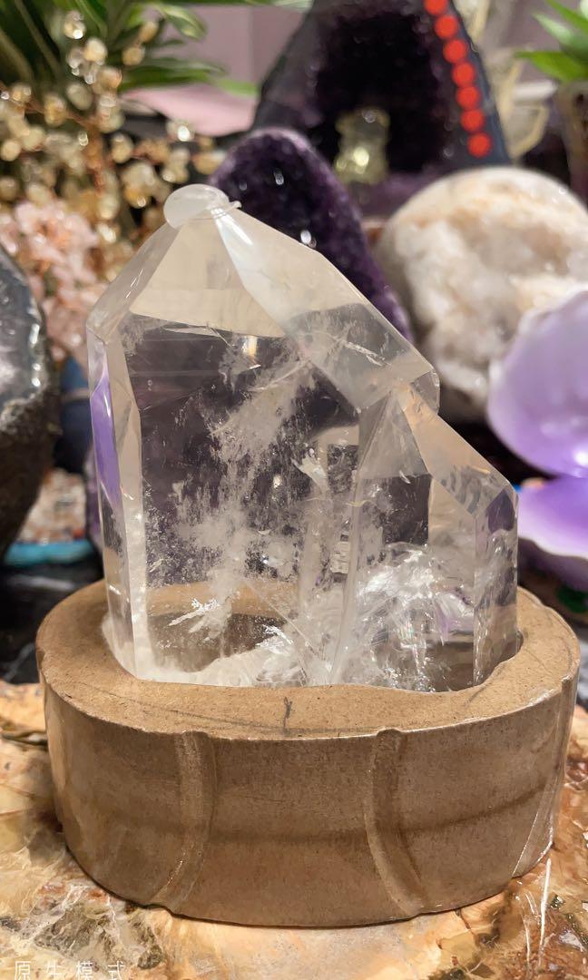 精品 雙尖七彩白水晶柱 手作 自家設計 手作產品 飾物 Carousell