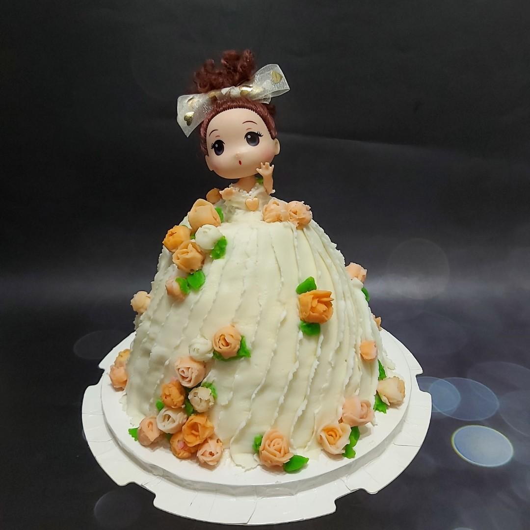 chew peng homemade: 漂亮的芭比娃娃蛋糕