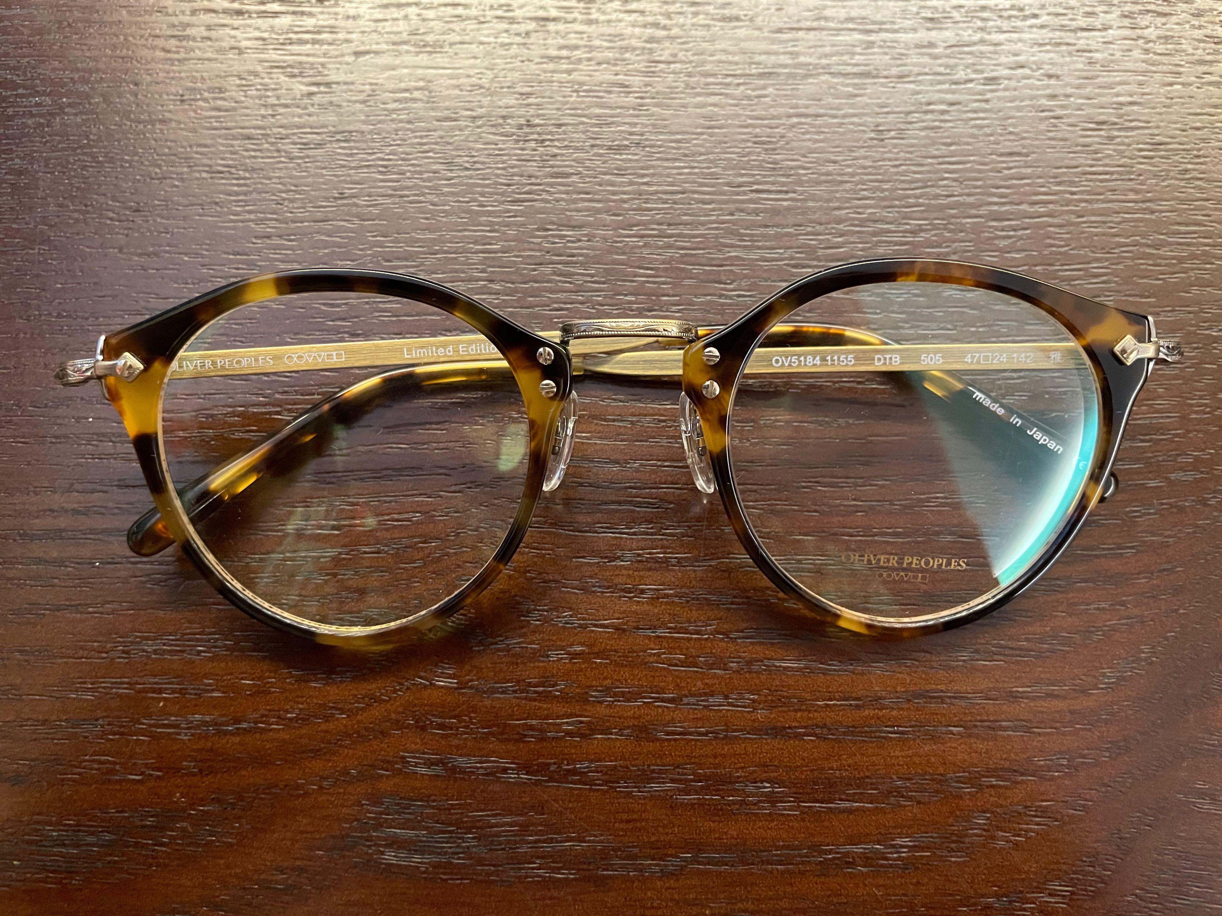 全新絕版- Oliver Peoples OP505 日版眼鏡日本手造眼鏡, 男裝, 手錶及