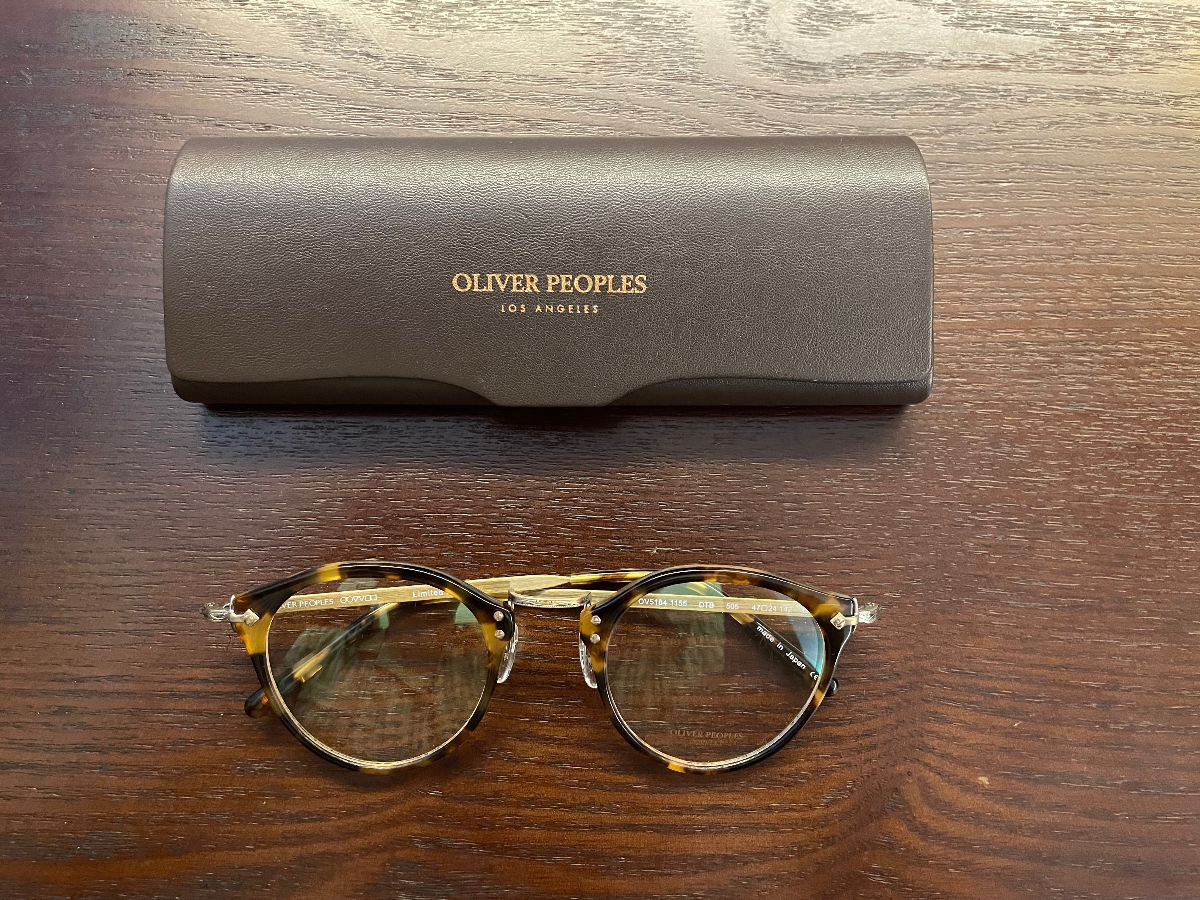 全新絕版- Oliver Peoples OP505 日版眼鏡日本手造眼鏡, 男裝, 手錶及