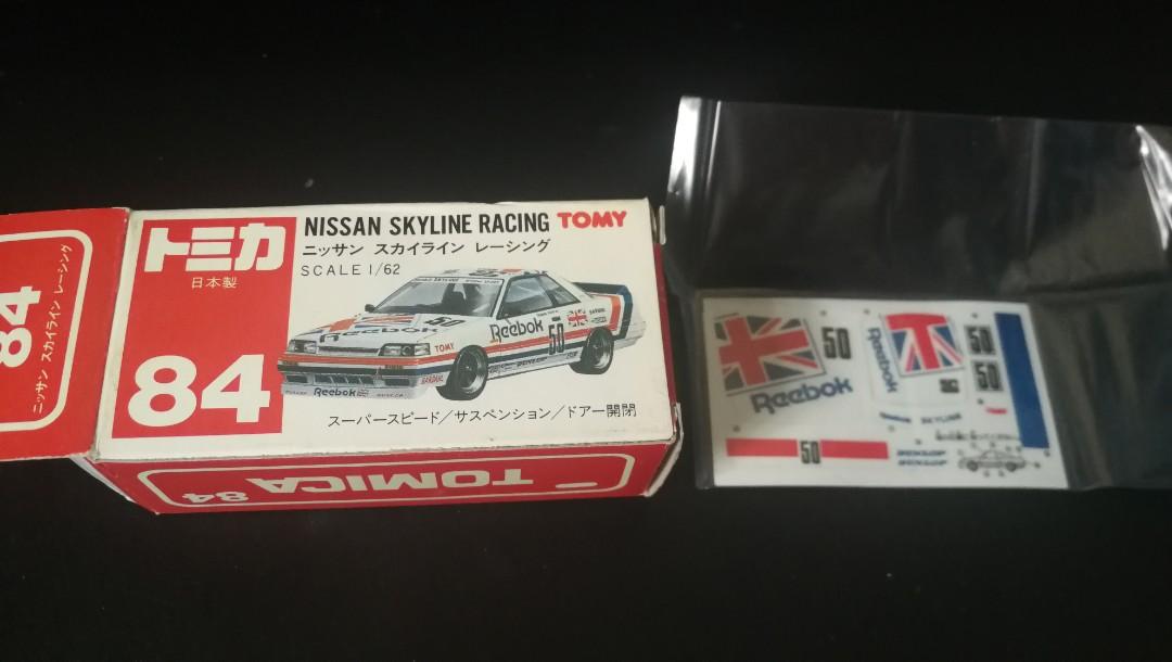 [徵] Tomica 84 Reebok Skyline NISSAN GTR R31 84-3 一架 長或短棍, 徵收 - Carousell