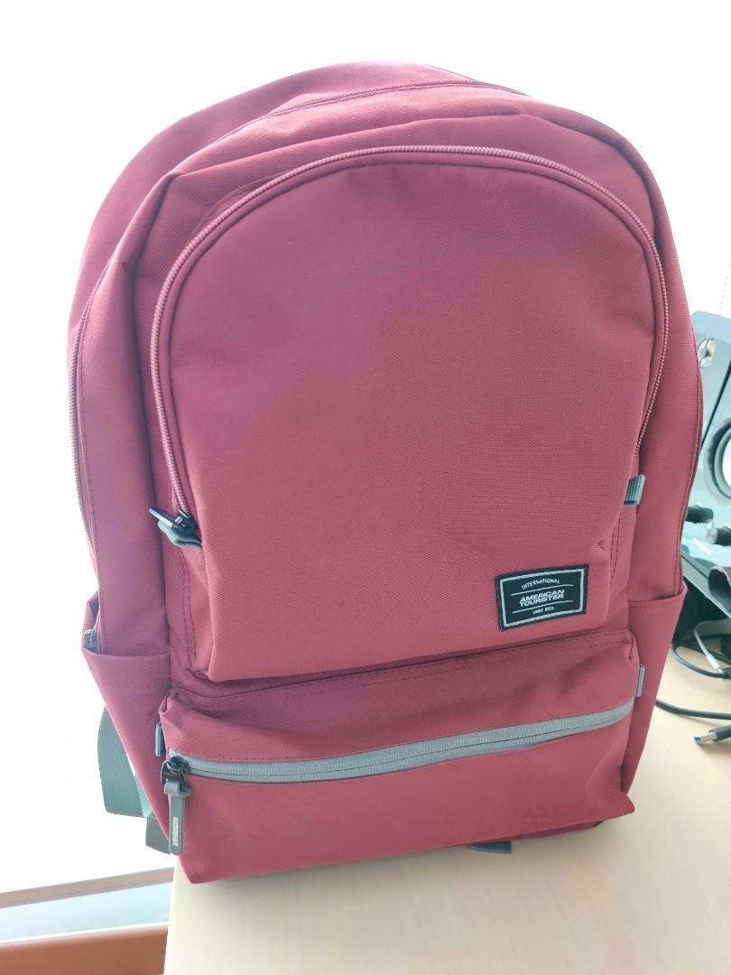 American Tourister Burzter Red Backpack Men s Fashion Bags Backpacks on Carousell