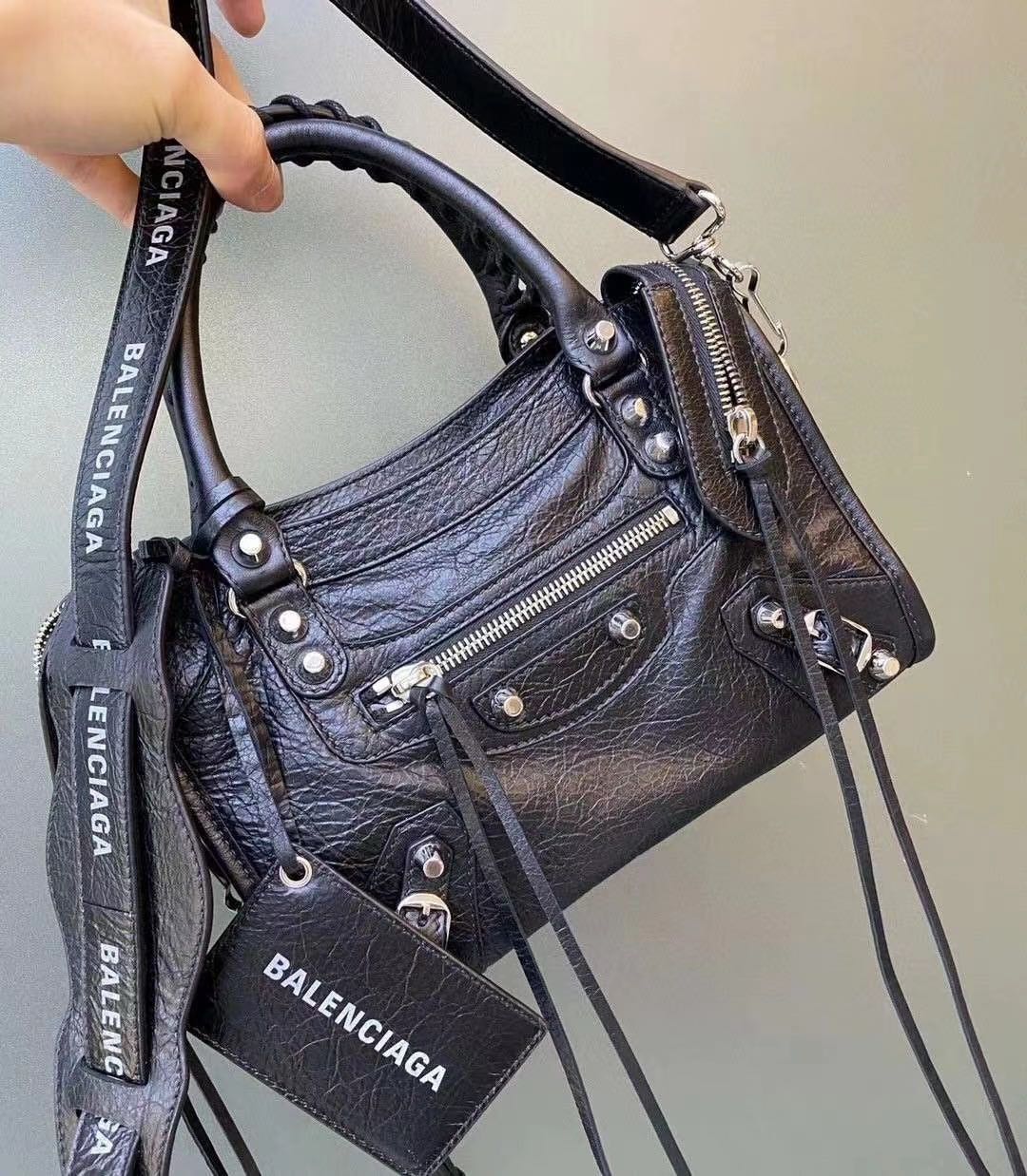 AUTHENTIC Balenciaga Mini City Logo Strap Bag, Women's Fashion, Bags Wallets, Cross-body Carousell