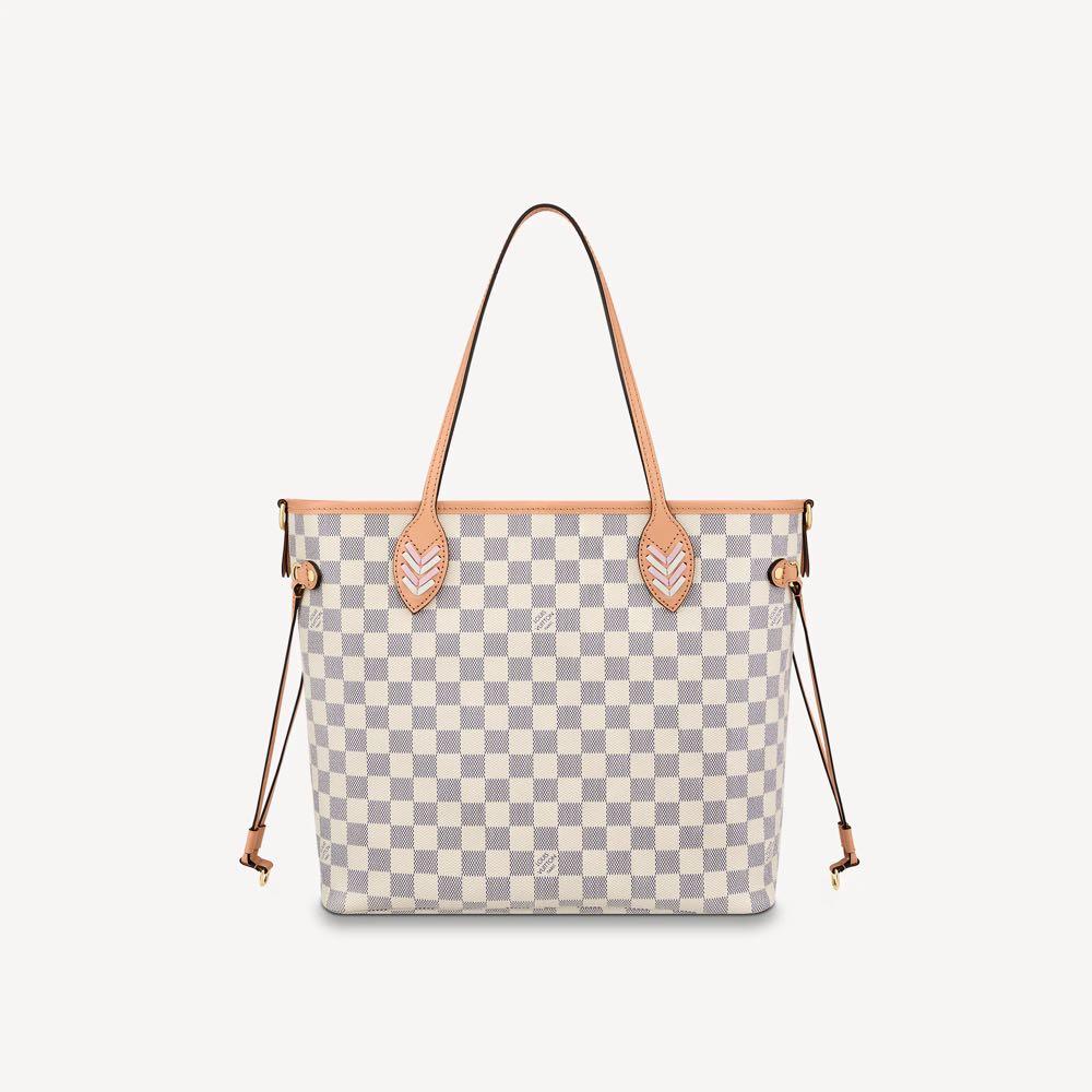 Louis Vuitton Damier Azur Canvas Braided Neverfull MM For Sale at