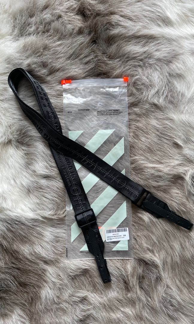 OFF WHITE Industrial Long Bag Strap - Black Colour, Luxury, Bags & Wallets  on Carousell