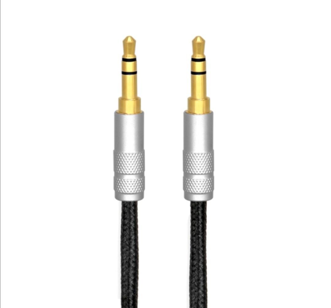 Aux Teflon Silver Cable Audiophile stereo 3.5mm to 3.5mm Interconnect