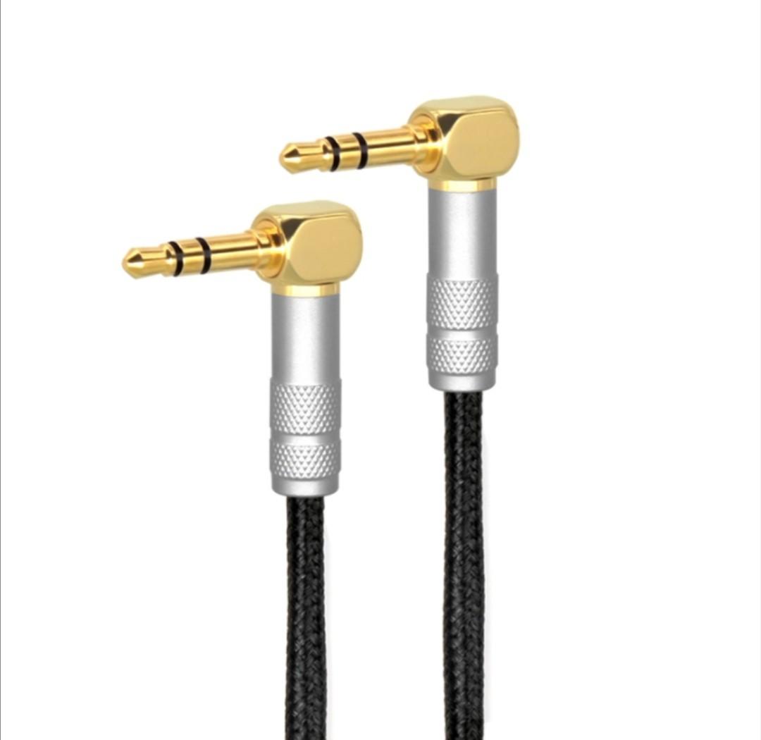 Aux Teflon Silver Cable Audiophile stereo 3.5mm to 3.5mm Interconnect