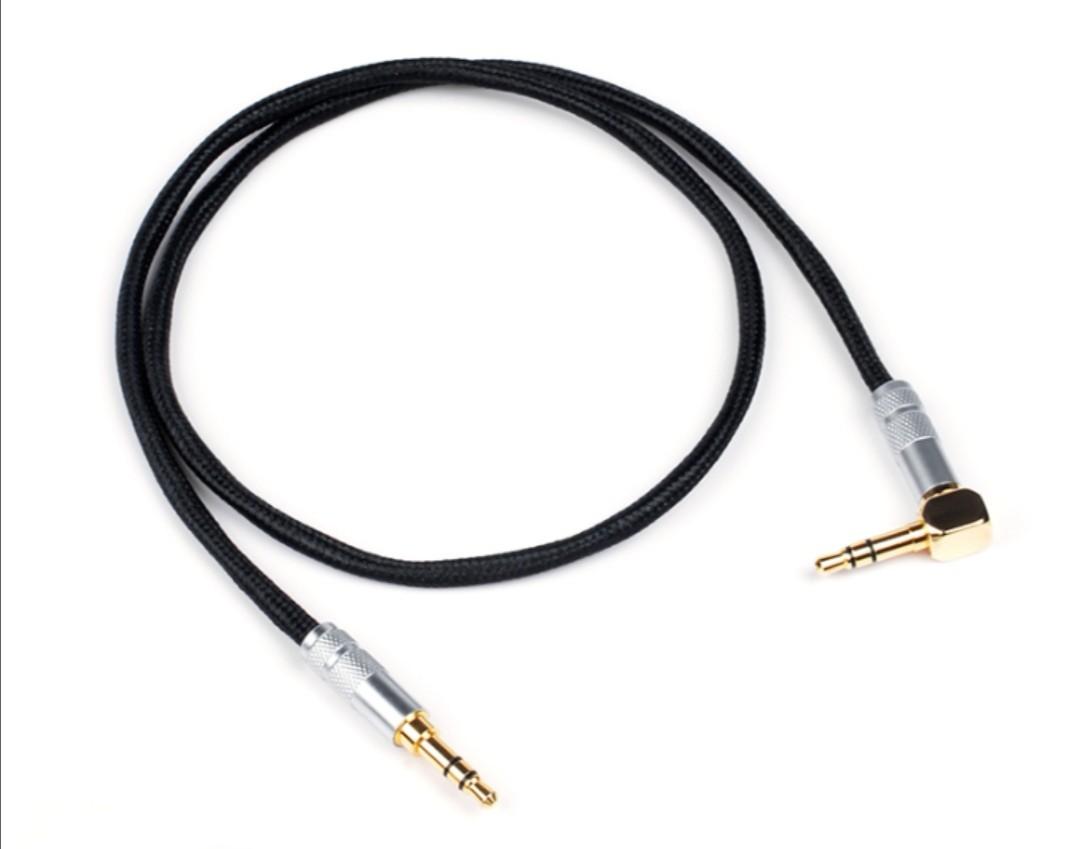 Aux Teflon Silver Cable Audiophile stereo 3.5mm to 3.5mm Interconnect