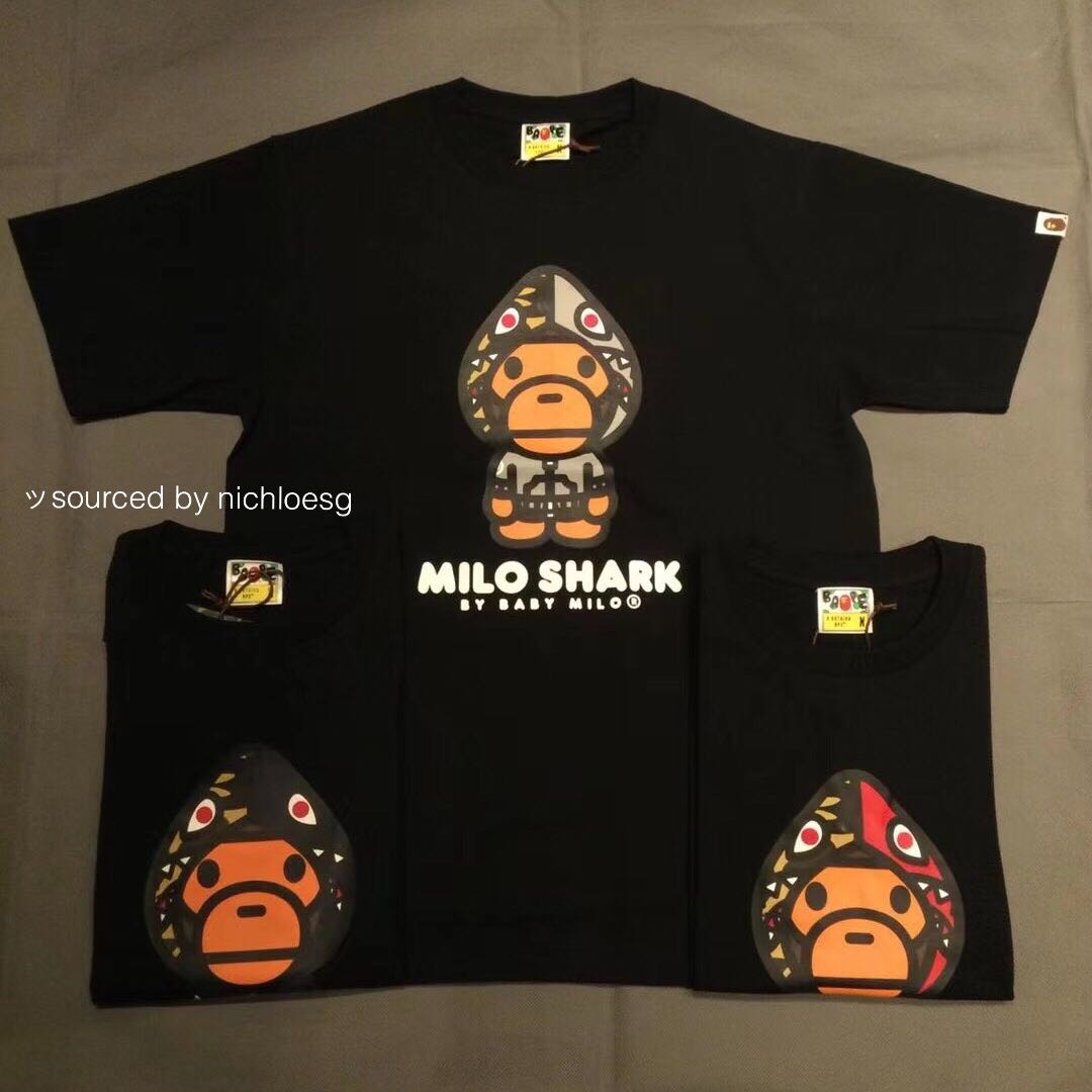 bape milo shark tee