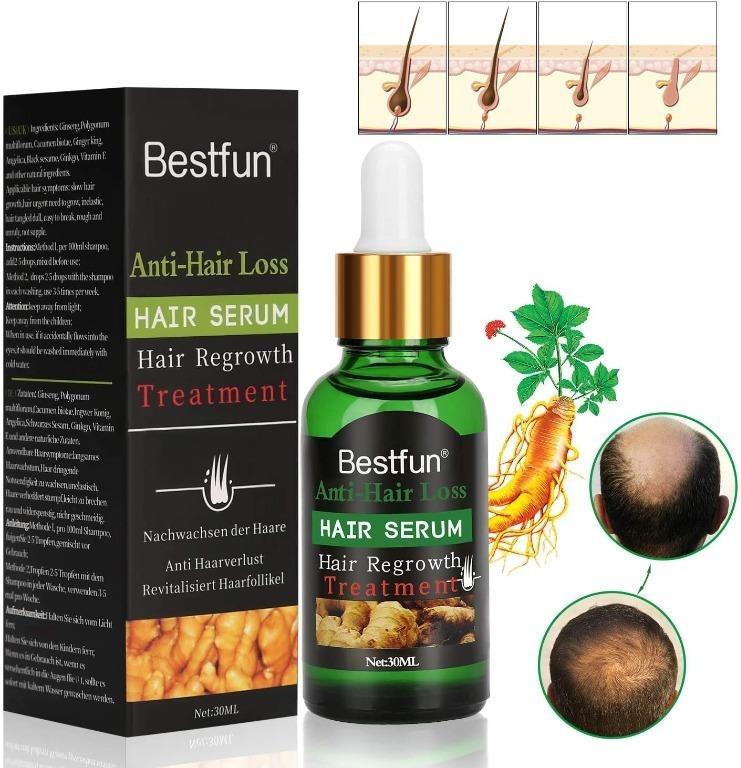 Bestfun Hair Serum,Anti Hair Loss,Hair Growth Serum, Natural Herbal essence  Anti Hair Loss Hair Serum,Hair Growth & Hair Thickening - Also included  Micro Derma Roller  NEW, Beauty & Personal Care, Hair