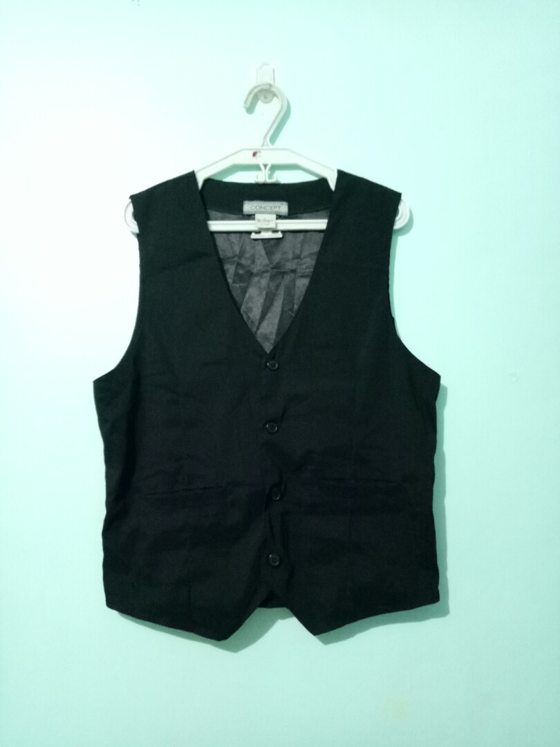 Black chaleco vest Women s Fashion Coats Jackets and Outerwear
