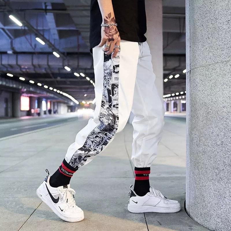 Black white men jogger Sweatpants Men s Fashion Bottoms Joggers