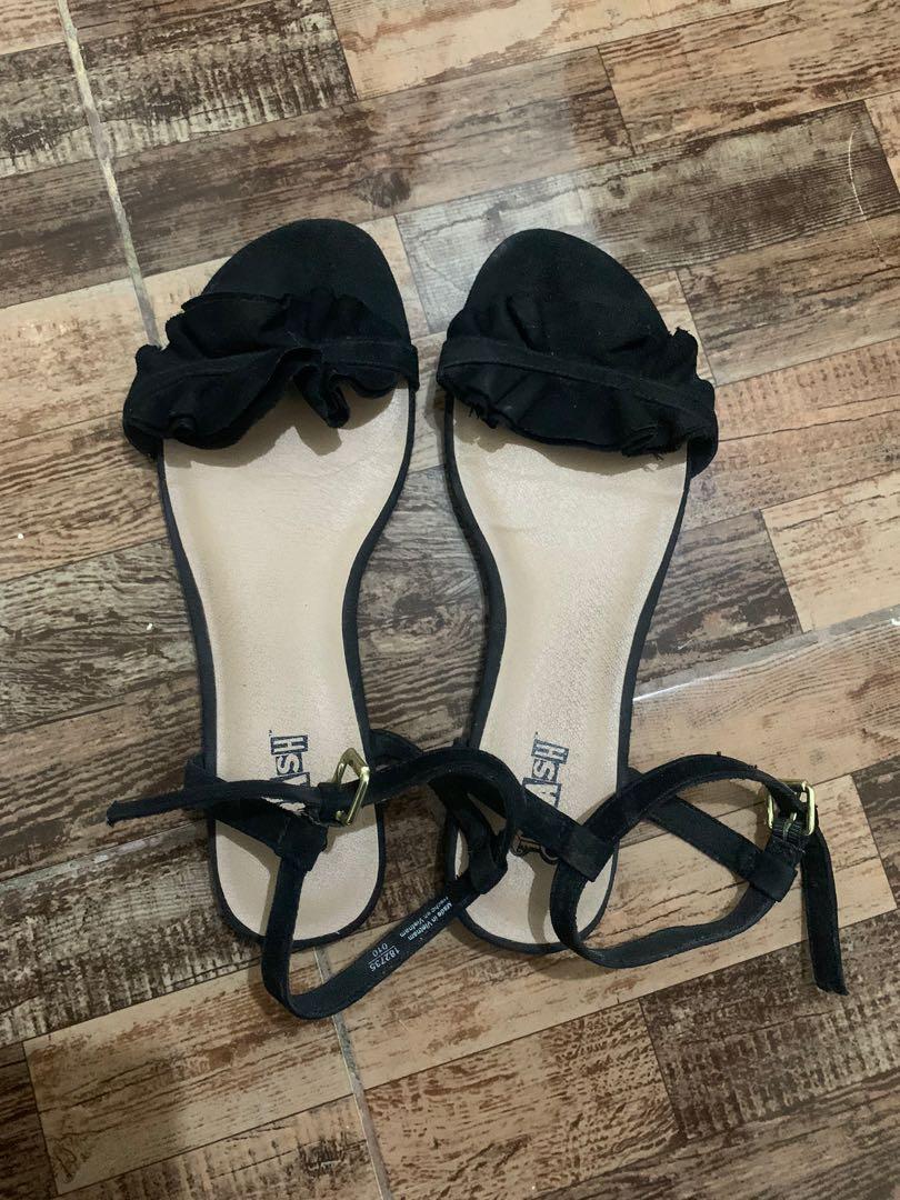 Brash black strappy sandals from