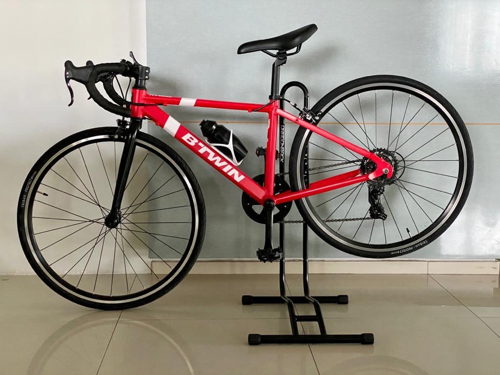 Btwin red road bike on sale