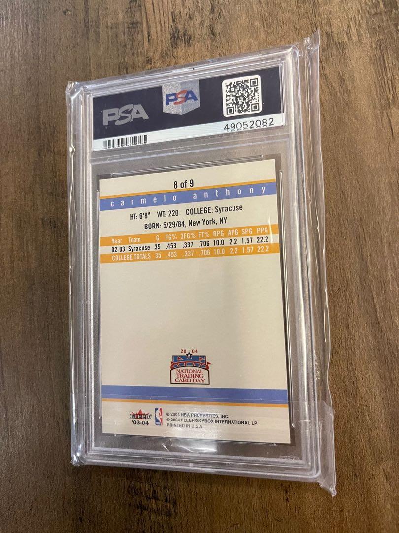 Carmelo anthony rookie PSA 9 (Category: Game Gift Cards & Accounts) located in Pasig City. Submitted by cassiddy (Listing ID 1082119439, Image 3). Description: Carmelo anthony rookie cards Price: 500 each Graded: 5,999 Txt me: 09175984700.