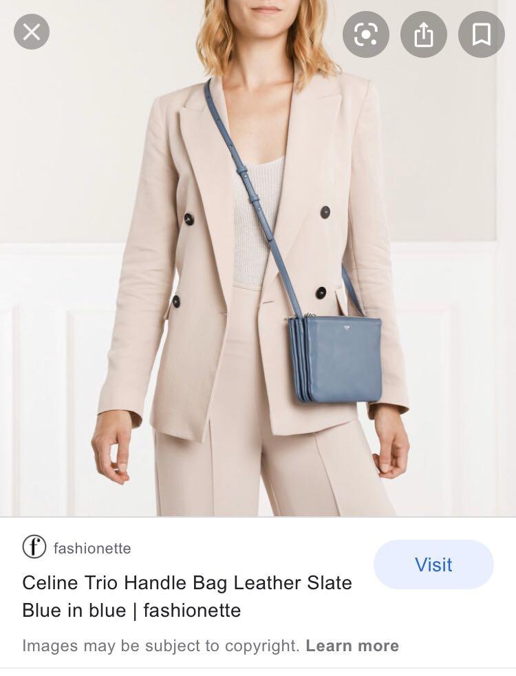Celine Large Trio Bag in smooth lambskin