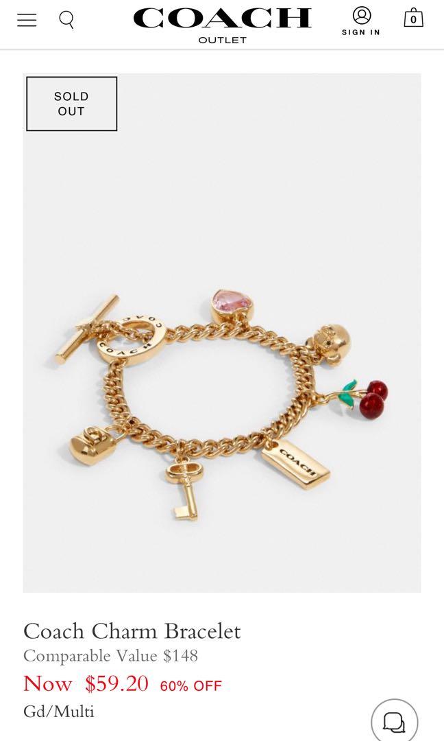 Coach store cherry bracelet
