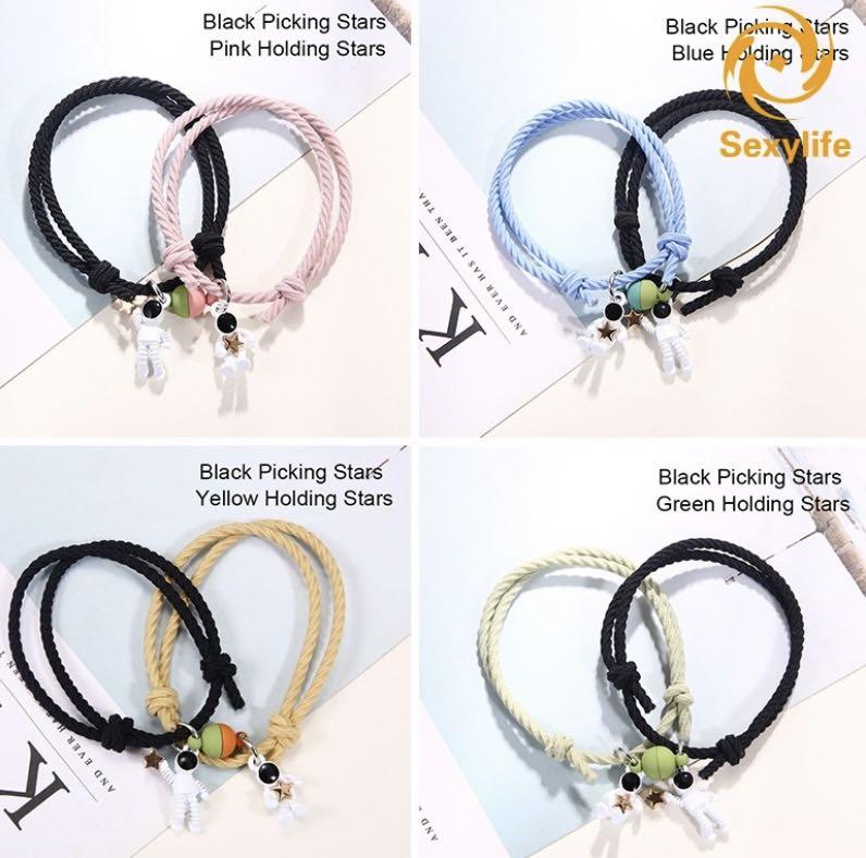 Magnetic Couple Friendship Bracelets With Charms Bts Exo Wjsn Treasure Loona Izone Txt Gfriend Seventeen Red