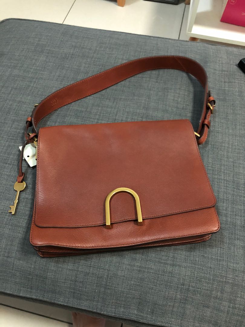 Fossil Finley Shoulder Brown Women s Fashion Bags Wallets