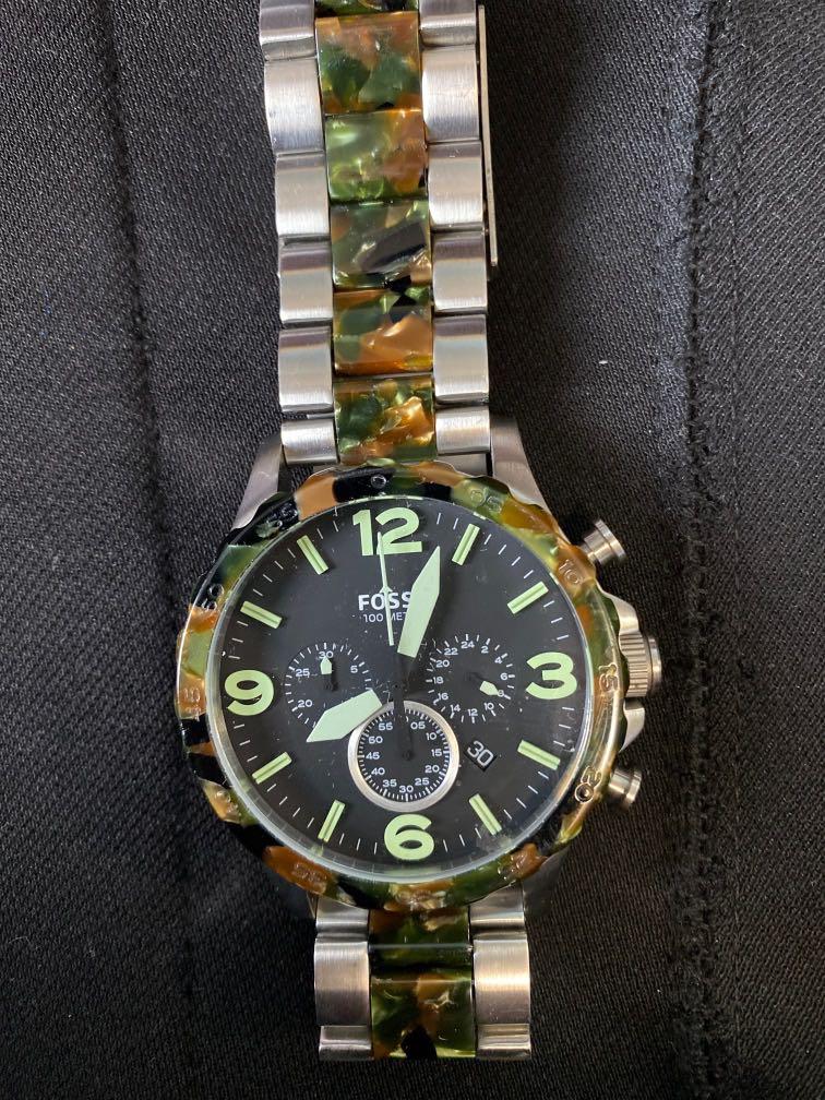 Fossil camouflage top watch