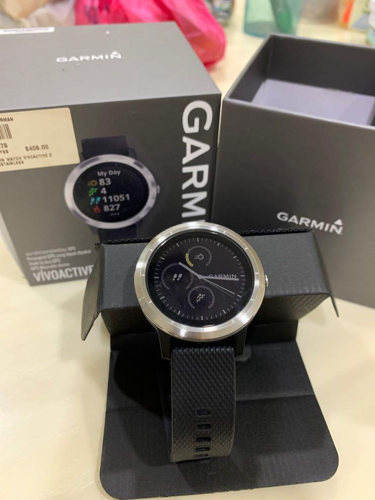 Garmin vivoactive 3 black stainless steel store